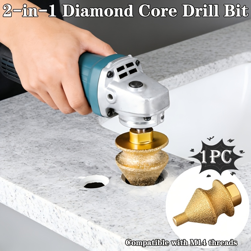 Rolling Pin Marble - M14 Industriële Draad Diamantgatfrees 2-in-1 Afkant-