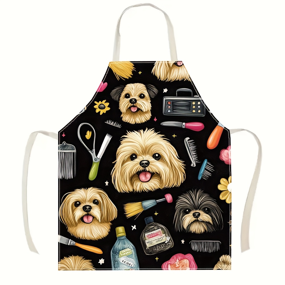 Kitchen Baking Background - 1pc grappige hondentrimmer schort met schattige