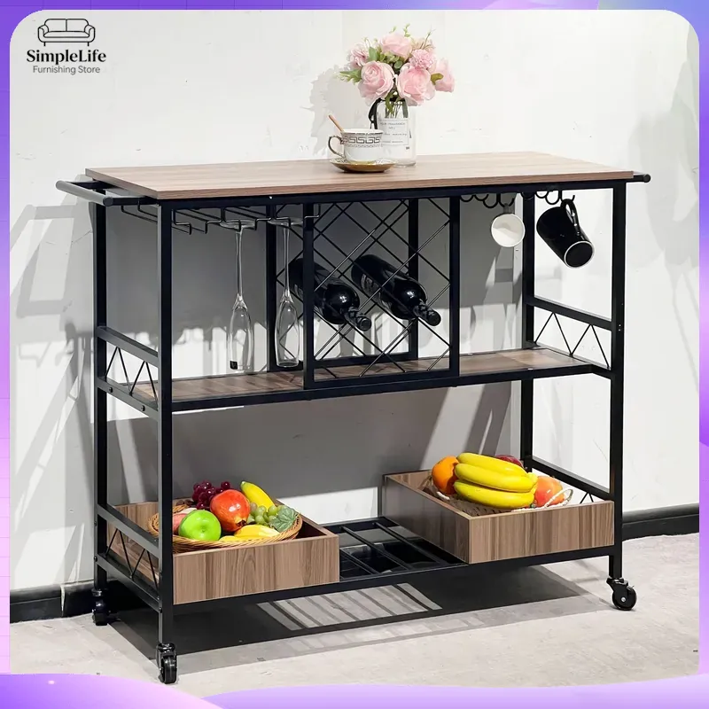 Kitchen Baking Trolley - Multifunctionele keukenkar met opbergplanken, rolwagen voor
