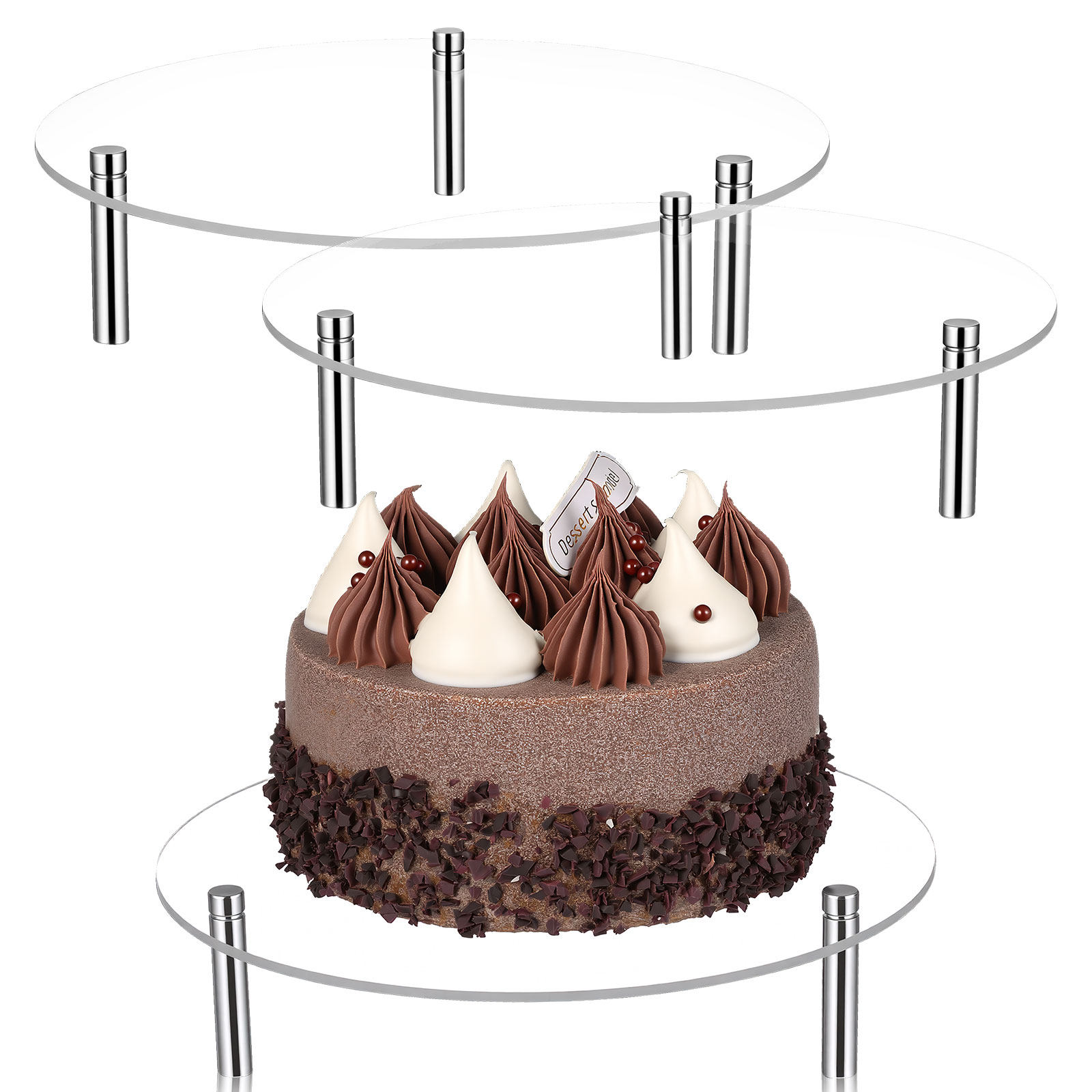 Kitchen Baking Rack - 3 stuks acryl cupcake displaystandaard, transparante