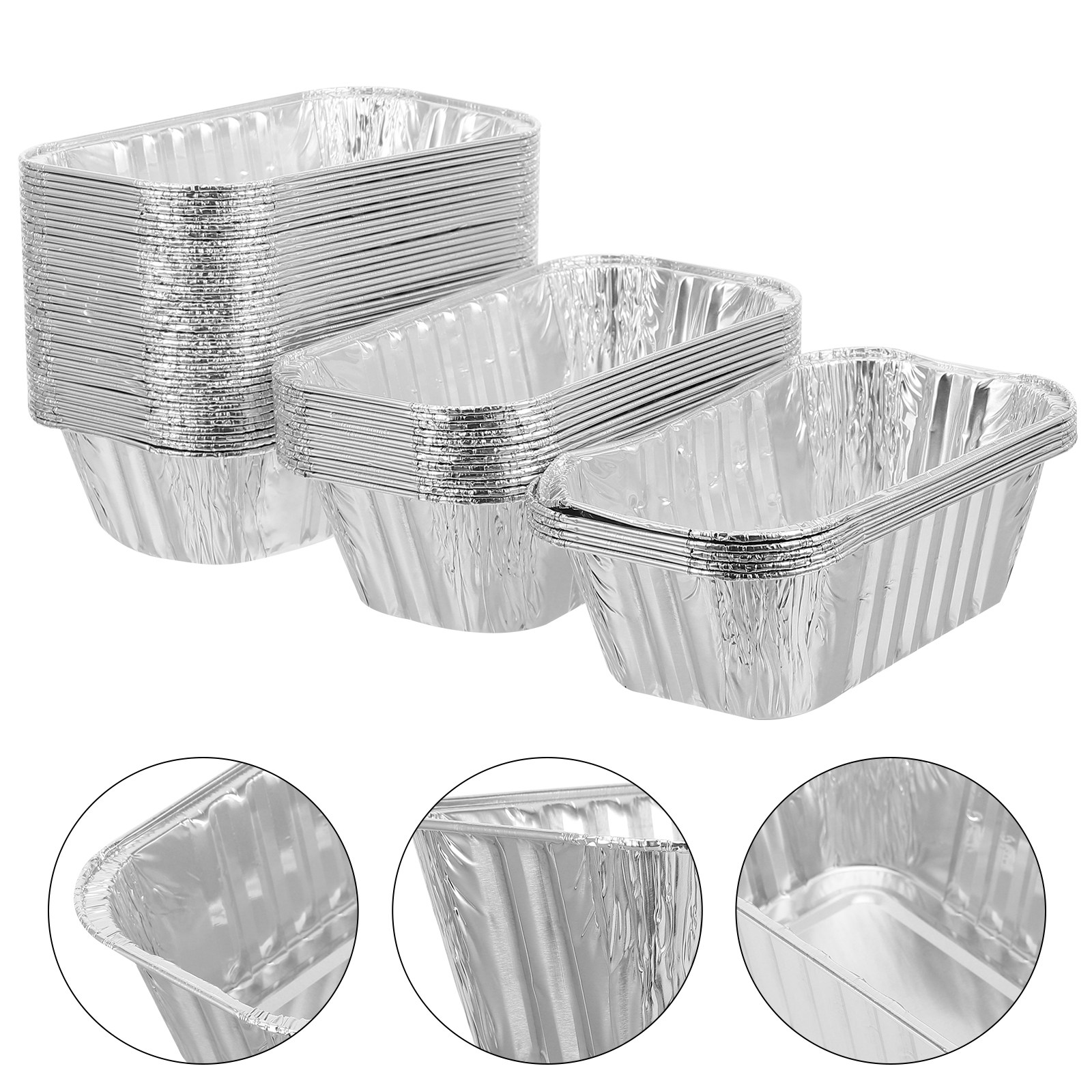 Kitchen Essentials Baking Tray - 50 stuks aluminium bakvormen voor cake,