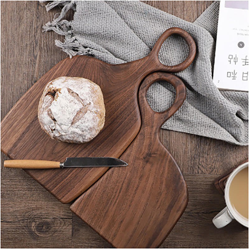 Kitchen With Baking Area - Zwarte Walnoot Stevige Snijplanken Houten Dienblad