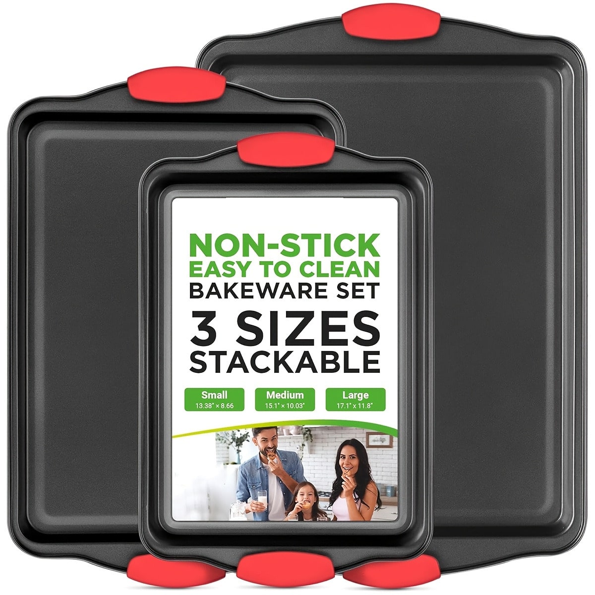 Commercial Kitchen For Baking - 3-delige set antiaanbakbaktangen voor de keuken,