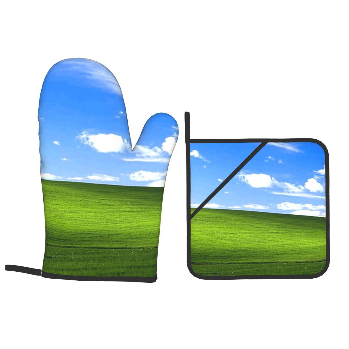 Kitchen Baking Background - Windows XP Ovenwanten en pannenlappen, set