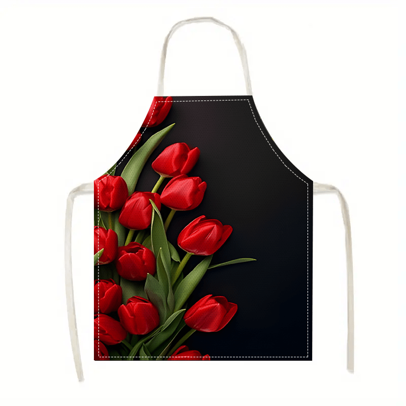 Kitchen Baking Background - 1 stuk rode tulp bloem zwarte