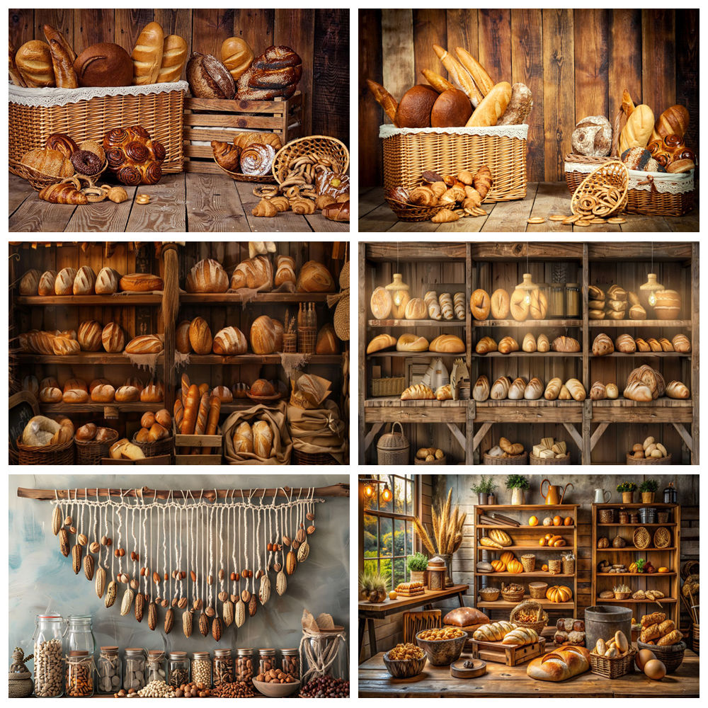 Kitchen Baking Background - Koken Brood Achtergrond voor Fotografie Bakkerij