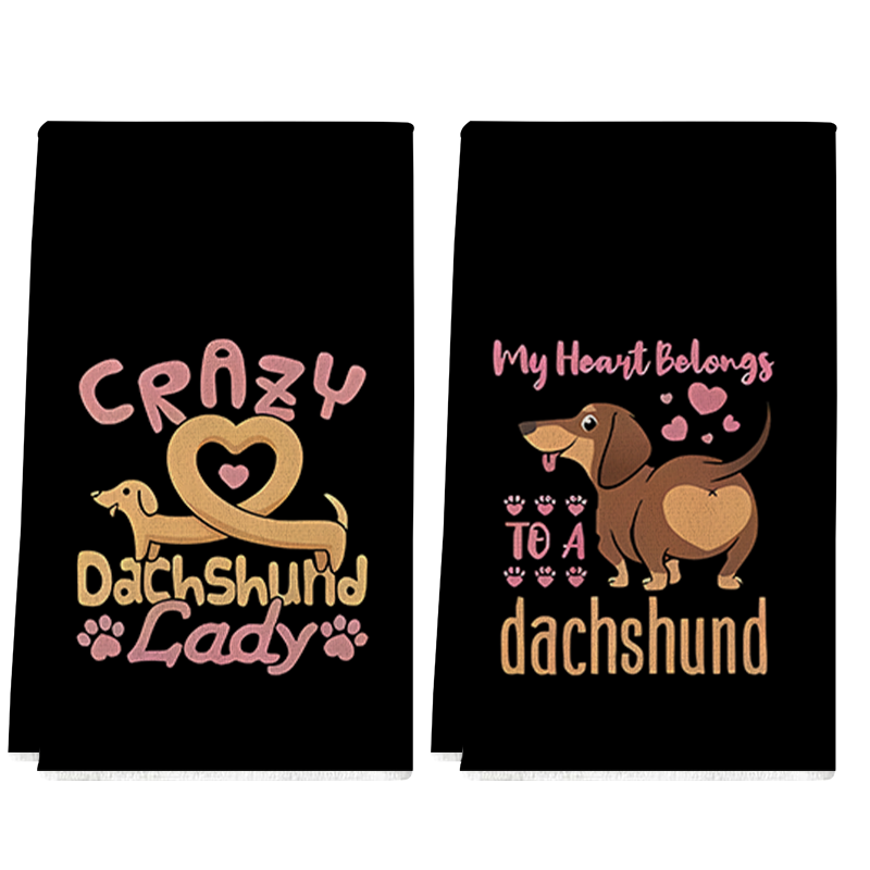 Kitchen Baking Background - 2 stuks, Valentijnsdag zwarte achtergrond hondenslogan
