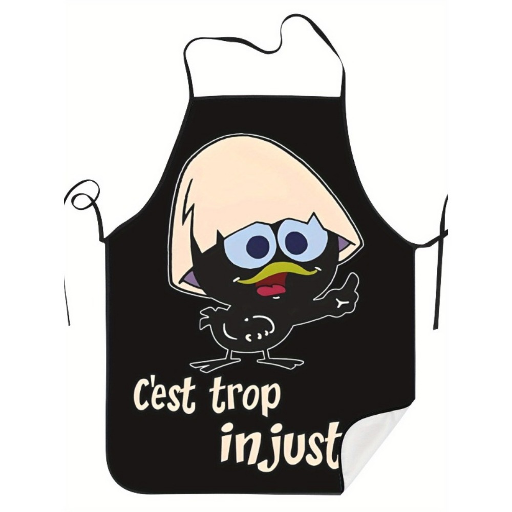 Kitchen Baking Background - Cartoon kip print schort zwarte achtergrond