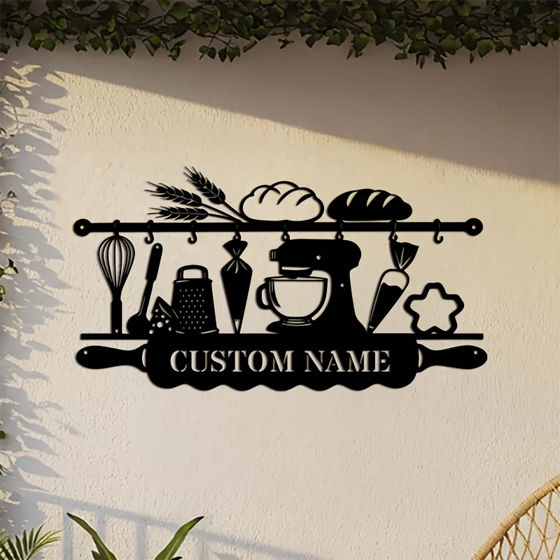 Kitchen With Baking Area - Gepersonaliseerde ijzeren wanddecoratie voor de keuken,