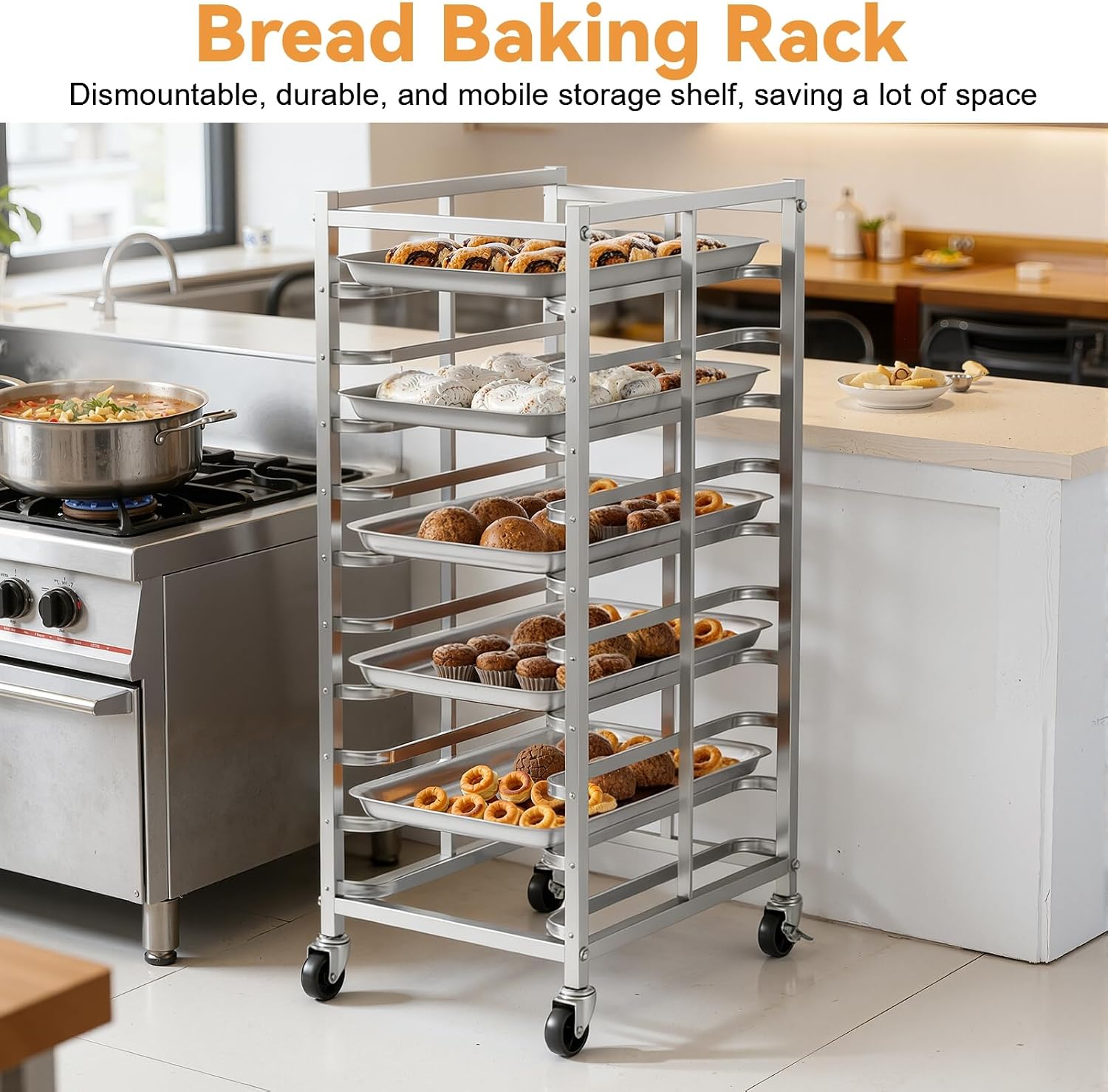 Commerciële roestvrijstalen ba - Kitchen Baking Trolley recensie en prijs