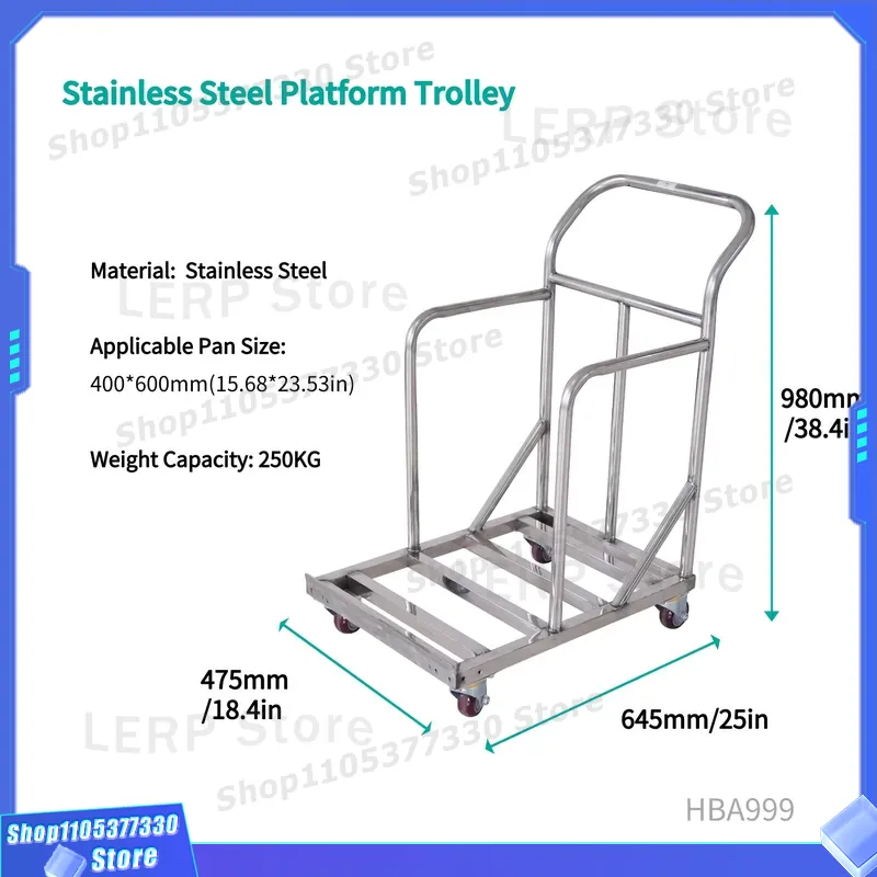 980x645x475mm RVS keukenbakwag - Kitchen Baking Trolley recensie en prijs