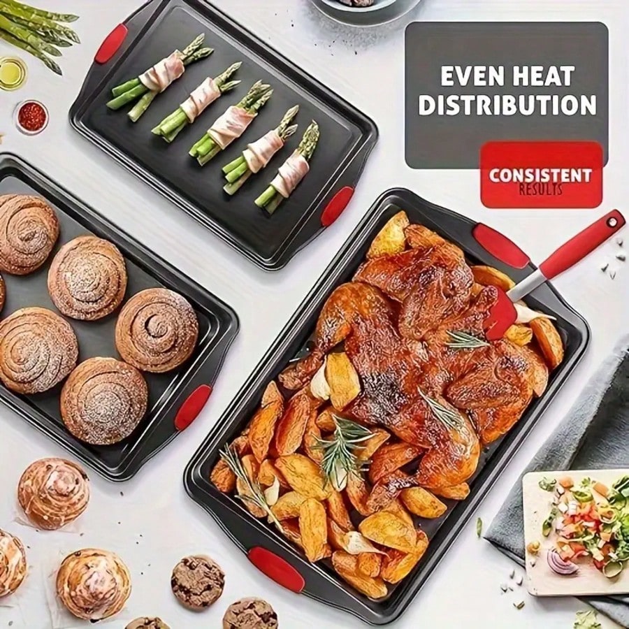 3-delige set antiaanbakbaktang - Commercial Kitchen For Baking recensie en prijs