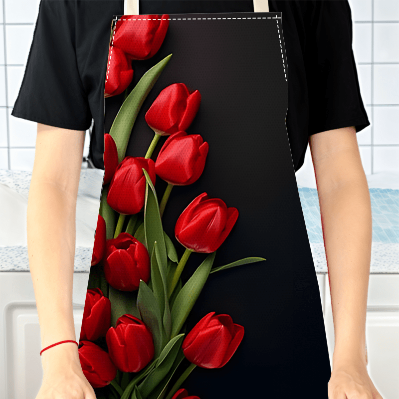 1 stuk rode tulp bloem zwarte  - Kitchen Baking Background recensie en prijs