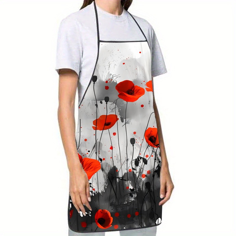 1pc rode klaprozen bloemenprin - Kitchen Baking Background recensie en prijs